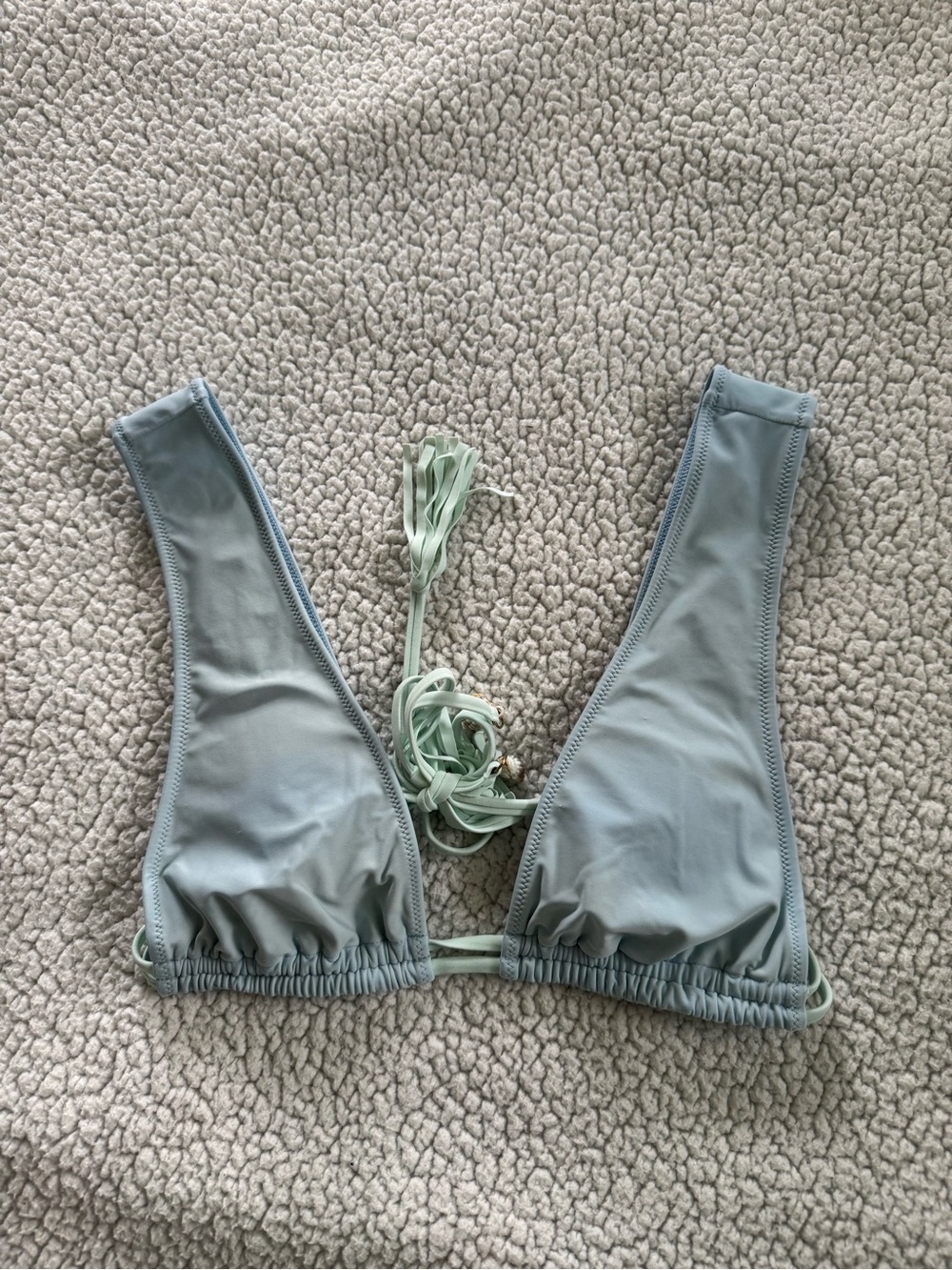 aerie Light Blue Triangle Bikini Top